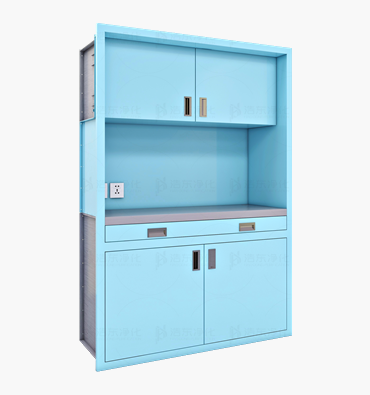 上开门中空柜带拉板下开门电脑柜