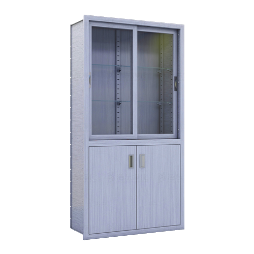 上玻璃移门下开门柜