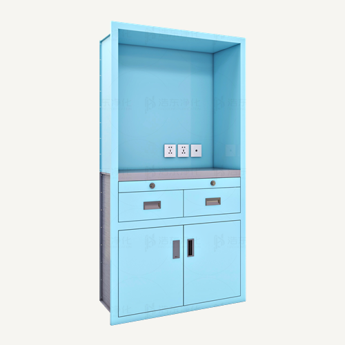 上空柜中拉板带抽屉下开门电脑柜