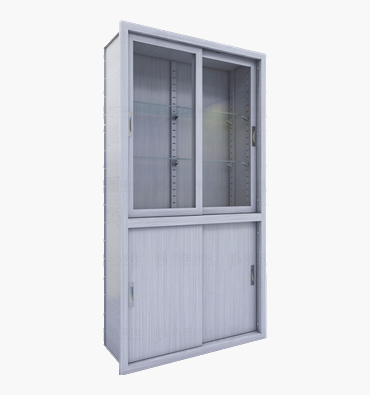 上玻璃移门下移门柜