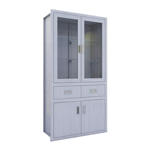 上玻璃开门下开门中两抽屉柜