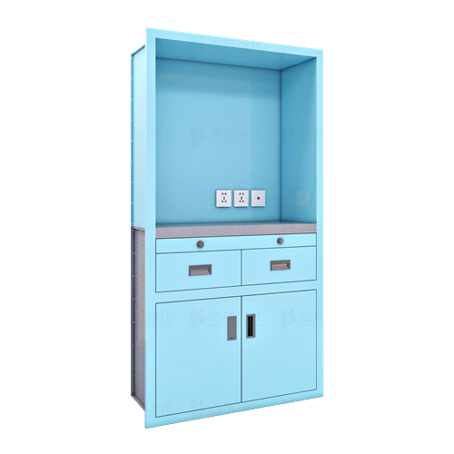 上空柜中拉板带抽屉下开门电脑柜