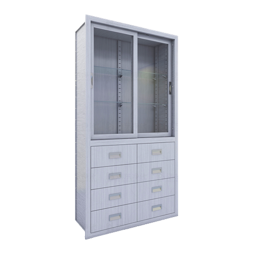 上移门下八抽屉柜