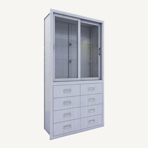 上移门下八抽屉柜